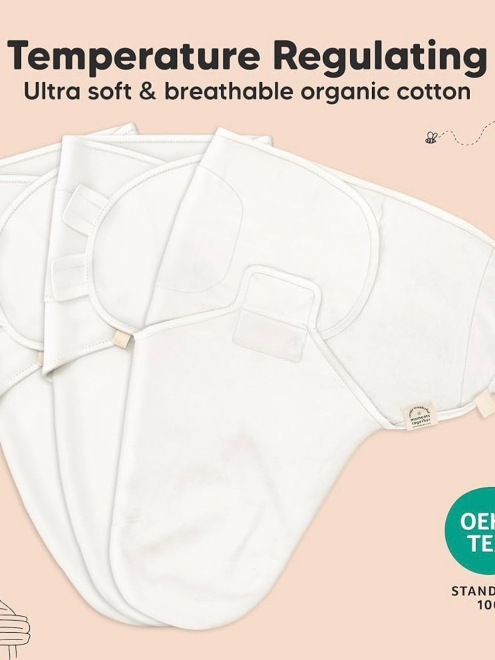 Keababies 3-Pack Organic Baby Swaddle Sleep Sacks - Picture 3 of 5